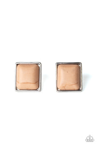 five-dollar-jewelry-eco-elegance-brown-post earrings-paparazzi-accessories