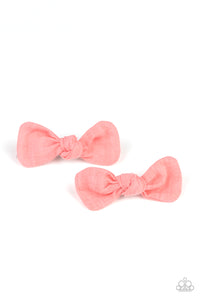 five-dollar-jewelry-little-bow-peep-orange-hair clip-paparazzi-accessories