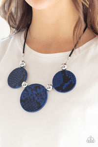 Open Door Jewelry - Viper Pit - Blue Necklace - Paparazzi Accessories