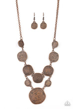 Load image into Gallery viewer, five-dollar-jewelry-metallic-patchwork-copper-necklace-paparazzi-accessories
