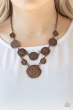 Load image into Gallery viewer, Open Door Jewelry - Metallic Patchwork - Copper Necklace - Paparazzi Accessories
