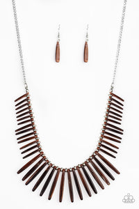 five-dollar-jewelry-out-of-my-element-brown-necklace-paparazzi-accessories