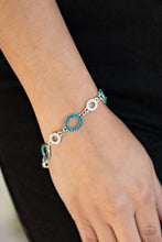 Load image into Gallery viewer, Open Door Jewelry - Bubbly Bedazzle - Blue Bracelet - Paparazzi Accessories
