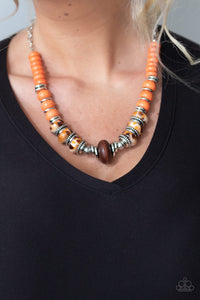 Open Door Jewelry - Desert Tranquility - Orange Necklace - Paparazzi Accessories