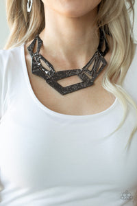 Open Door Jewelry - Break The Mold - Black Necklace - Paparazzi Accessories