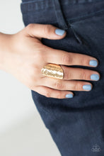 Load image into Gallery viewer, Open Door Jewelry - Retro Ripple - Gold Ring - Paparazzi Accessories
