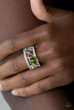 Load image into Gallery viewer, Open Door Jewelry - Tilted Twinkle - Green Ring - Paparazzi Accessories
