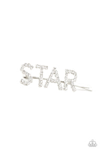 five-dollar-jewelry-star-in-your-own-show-white-hair clip-paparazzi-accessories