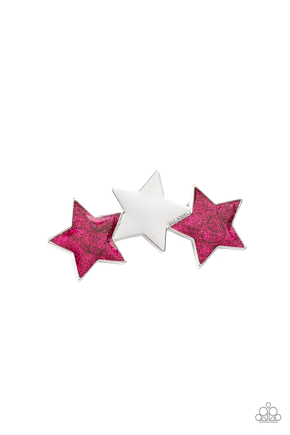 Open Door Jewelry - Dont Get Me STAR-ted!- Pink Hair Clip - Paparazzi Accessories