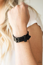 Load image into Gallery viewer, Open Door Jewelry - Tougher Than Leather - Black Bracelet - Paparazzi Accessories
