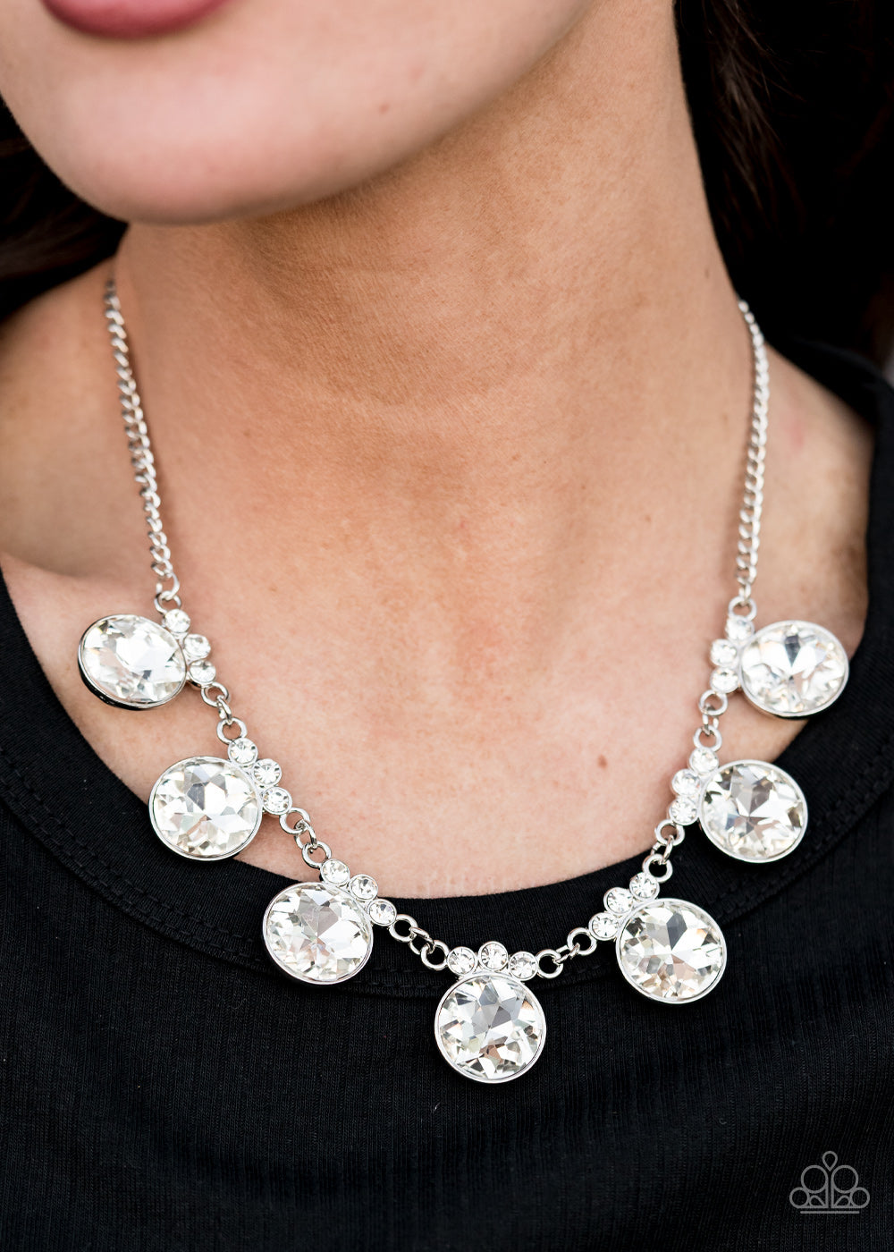 Open Door Jewelry - GLOW-Getter Glamour - White Necklace - Paparazzi Accessories
