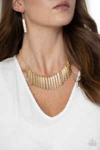 Open Door Jewelry - Metallic Muse - Gold Necklace - Paparazzi Accessories