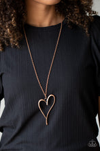 Load image into Gallery viewer, Open Door Jewelry - HEARTS So Good - Copper Necklace - Paparazzi Accessories
