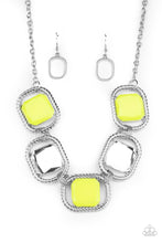 Load image into Gallery viewer, five-dollar-jewelry-pucker-up-yellow-necklace-paparazzi-accessories
