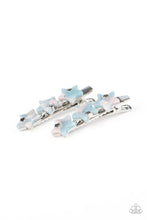 Load image into Gallery viewer, five-dollar-jewelry-brightest-star-in-the-sky-blue-hair clip-paparazzi-accessories
