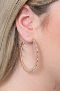 Open Door Jewelry - Radiant Ridges - Rose Gold Earrings - Paparazzi Accessories