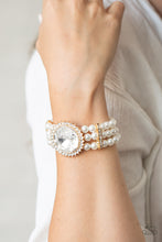 Load image into Gallery viewer, Open Door Jewelry - Speechless Sparkle - Gold Bracelet - Paparazzi Accessories
