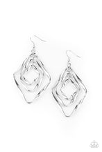 Load image into Gallery viewer, five-dollar-jewelry-retro-resplendence-silver-earrings-paparazzi-accessories

