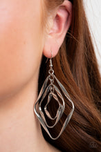 Load image into Gallery viewer, Open Door Jewelry - Retro Resplendence - Silver Earrings - Paparazzi Accessories
