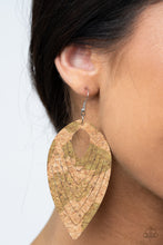 Load image into Gallery viewer, Open Door Jewelry - Cork Cabana - Green Earrings - Paparazzi Accessories
