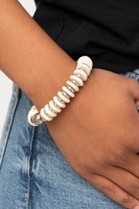 Open Door Jewelry - Eco Experience - White Bracelet - Paparazzi Accessories