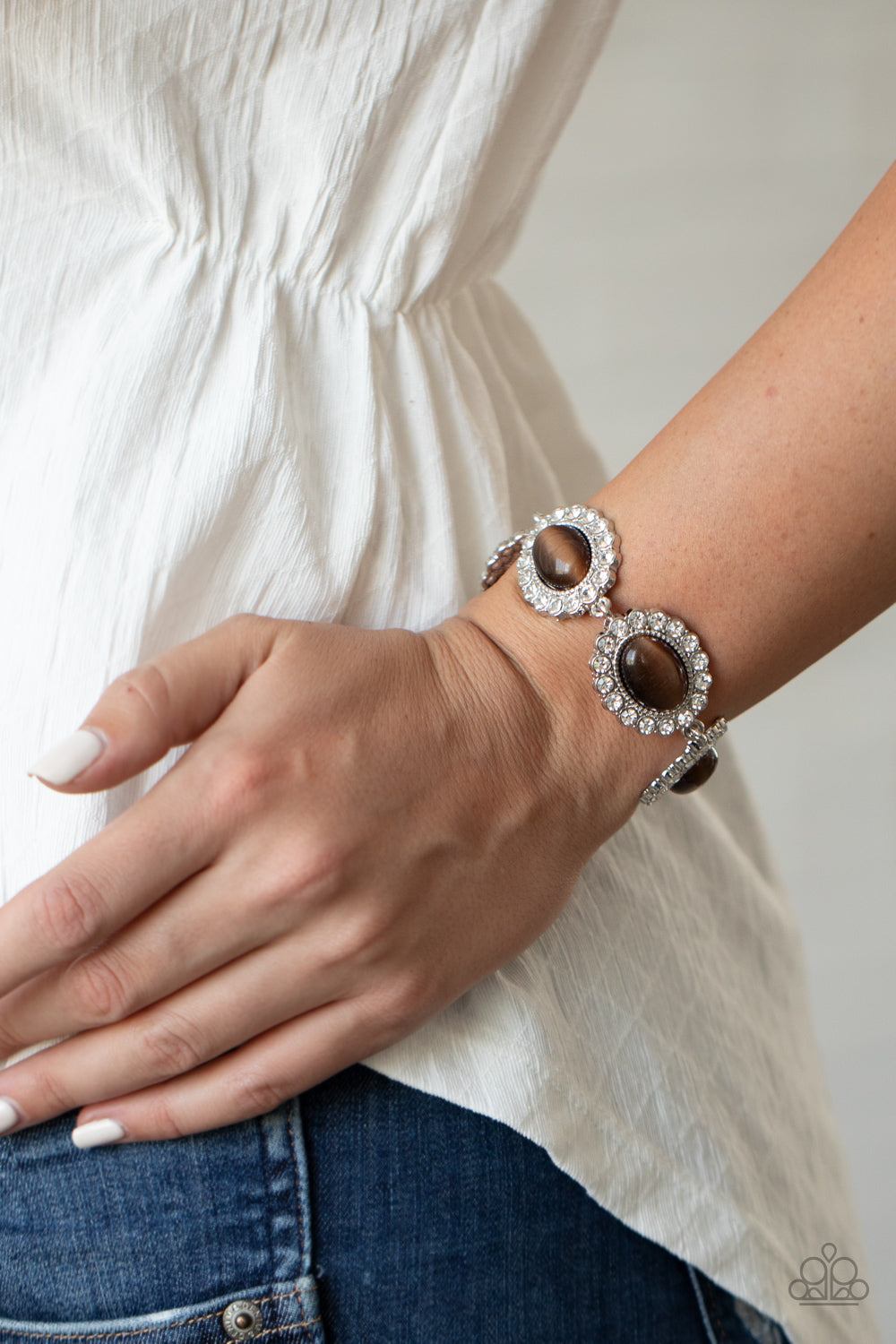 Open Door Jewelry - Demurely Diva - Brown Bracelet - Paparazzi Accessories