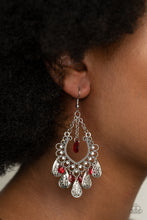 Load image into Gallery viewer, Open Door Jewelry - Musical Gardens - Red Earrings - Paparazzi Accessories
