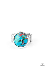 Load image into Gallery viewer, five-dollar-jewelry-marble-mosaic-blue-ring-paparazzi-accessories
