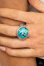 Load image into Gallery viewer, Open Door Jewelry - Marble Mosaic - Blue Ring - Paparazzi Accessories
