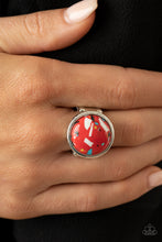 Load image into Gallery viewer, Open Door Jewelry - Marble Mosaic - Red Ring - Paparazzi Accessories
