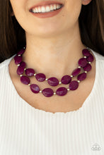 Load image into Gallery viewer, Open Door Jewelry - Two-Story Stunner - Purple Necklace - Paparazzi Accessories
