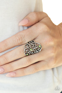 Open Door Jewelry - FRILL Out! - Green Ring - Paparazzi Accessories
