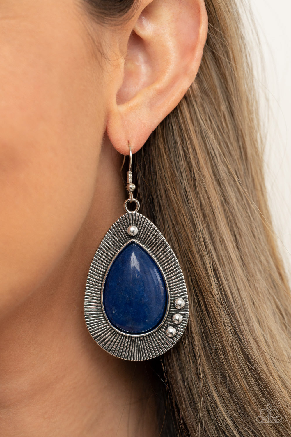 Open Door Jewelry - Western Fantasy - Blue Earrings - Paparazzi Accessories