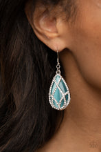 Load image into Gallery viewer, Open Door Jewelry - Crawling With Couture - Blue Earrings - Paparazzi Accessories

