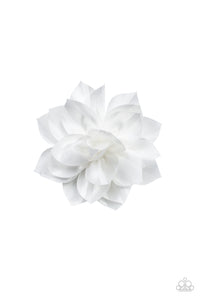 five-dollar-jewelry-gala-garden-white-hair clip-paparazzi-accessories