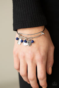 Open Door Jewelry - GROWING Strong - Blue Bracelet - Paparazzi Accessories