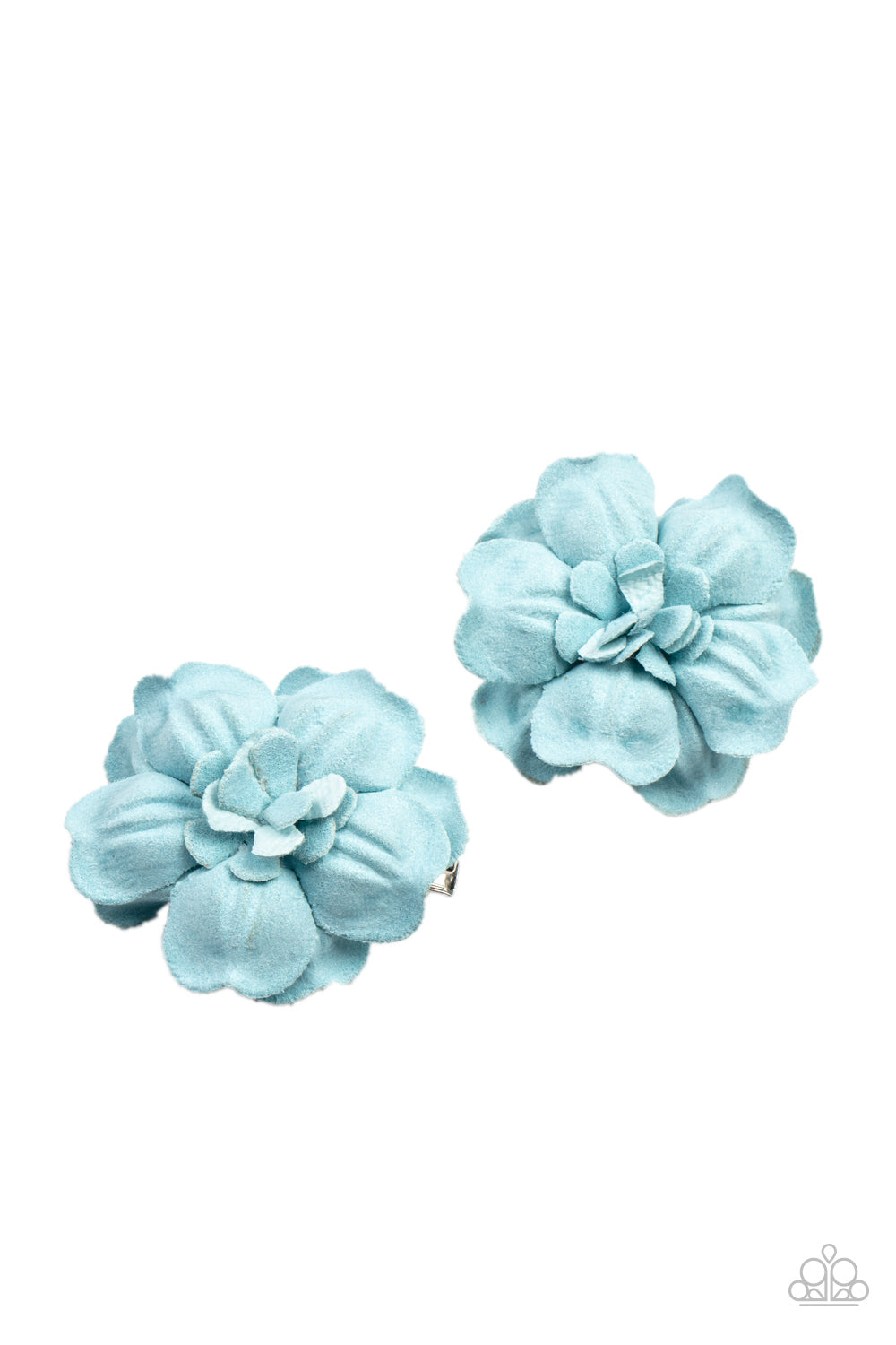 Open Door Jewelry - Happy-GROW-Lucky - Blue Hair Clip - Paparazzi Accessories