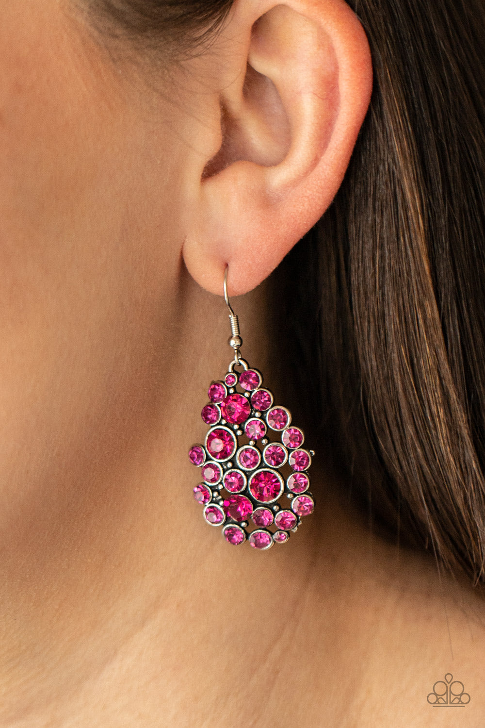 Open Door Jewelry - Smolder Effect - Pink Earrings - Paparazzi Accessories
