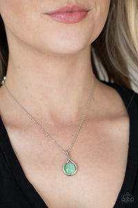 Open Door Jewelry - Fairy Lights - Green Necklace - Paparazzi Accessories