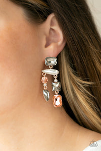 Open Door Jewelry - Hazard Pay - Multi Post Earrings - Paparazzi Accessories