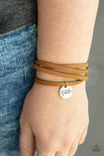 Load image into Gallery viewer, Open Door Jewelry - Wonderfully Worded - Brown Bracelet - Paparazzi Accessories
