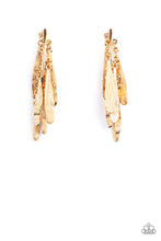 Load image into Gallery viewer, five-dollar-jewelry-pursuing-the-plumes-gold-post earrings-paparazzi-accessories
