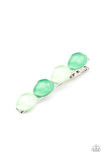 Load image into Gallery viewer, five-dollar-jewelry-bubbly-reflections-green-hair clip-paparazzi-accessories
