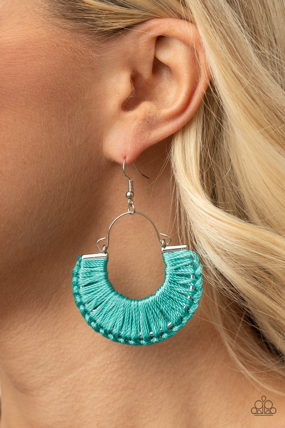 Open Door Jewelry - Threadbare Beauty - Blue Earrings - Paparazzi Accessories