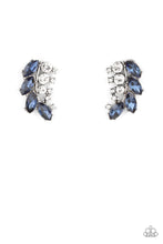 Load image into Gallery viewer, five-dollar-jewelry-flawless-fronds-blue-post earrings-paparazzi-accessories
