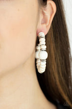 Load image into Gallery viewer, Open Door Jewelry - Definitely Down-To-Earth - White Earrings - Paparazzi Accessories
