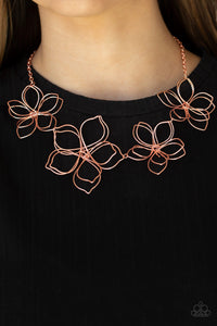 Open Door Jewelry - Flower Garden Fashionista - Copper Necklace - Paparazzi Accessories