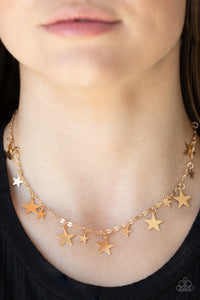 Open Door Jewelry - Starry Shindig - Gold Necklace - Paparazzi Accessories