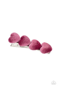 five-dollar-jewelry-velvet-valentine-pink-hair clip-paparazzi-accessories