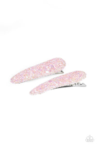 Open Door Jewelry - Sugar Plum Sparkle - Pink Hair Clip - Paparazzi Accessories